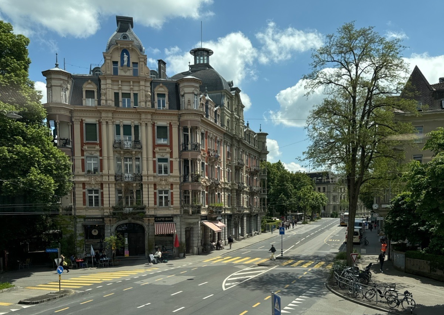 View from the office on to the Falkenplatz