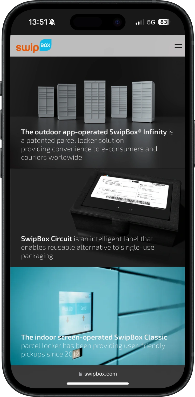 Swipbox Product Mobile